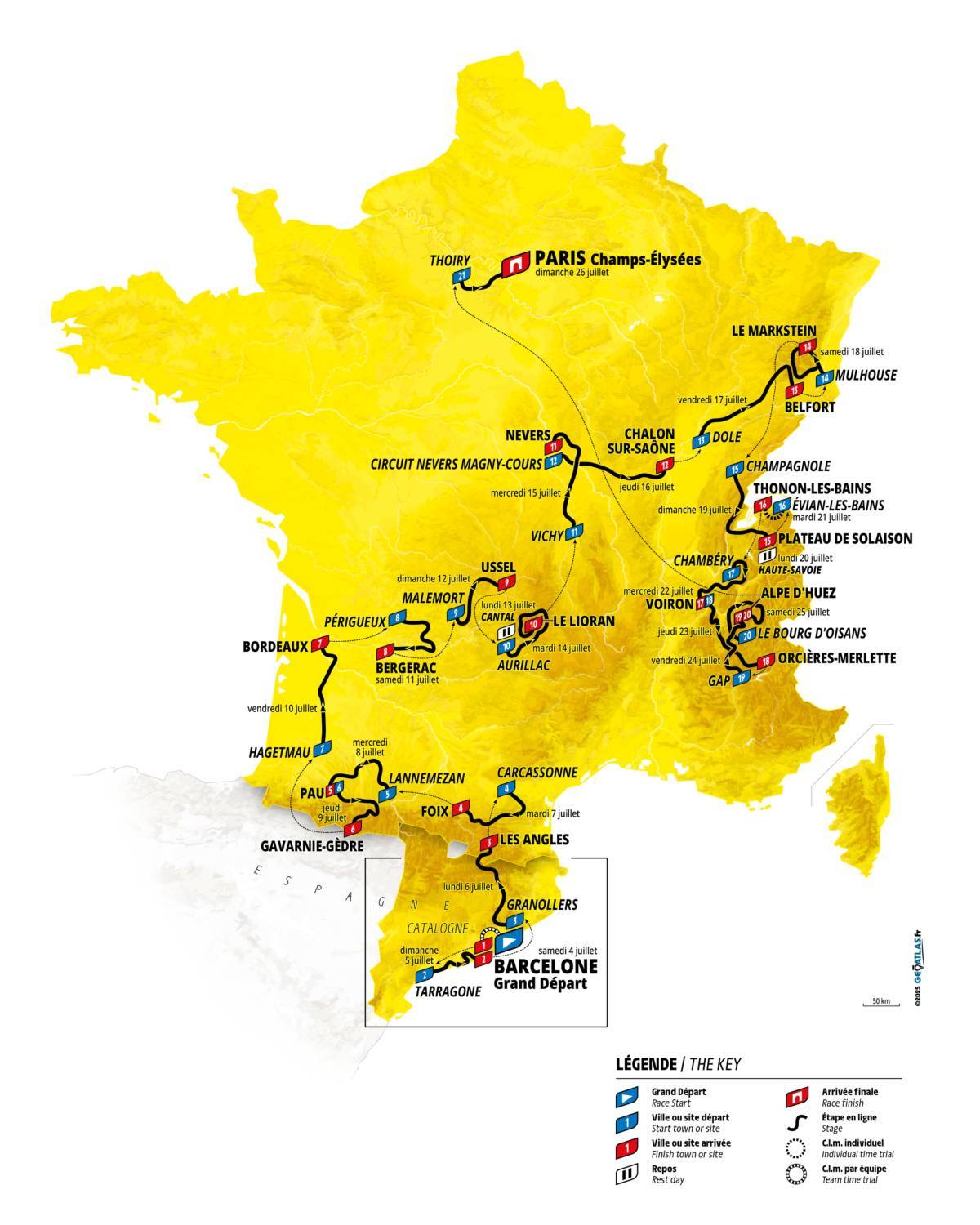 Carte du Tour
